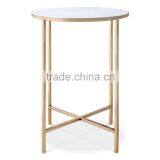 French Country Hot Sale Living Room White Marble Movable Side Table thumbnail-3