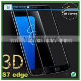 4 Color Black White Gold Transprent for s7 Edge Tempered Glass Screen Protector