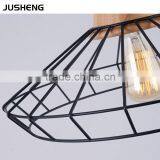 2016 Wholesales Wooden Cage Pendant Lights Iron Metal Vintage Pendant Lamps thumbnail-3