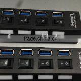 4 Ports USB 3.0 HUB / 4 Ports Hub Speed 5Gbps for PC Laptop / USB Hub On/off Switc thumbnail-2