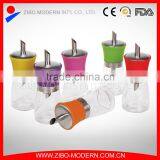 Glass Sugar Dispenser With Colorful Plastic Cap