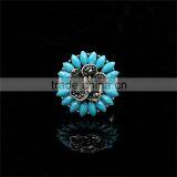 Round Alloy With Water Drop Resin Diamond Traditional Jodha Akbar Ring thumbnail-2