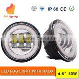 Auto Caaessories Daytime Running 4.5 Inch Led Fog Lamp 30w Angel Eyes Motorcycle Headlights