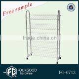 Home Furniture 4 Tier Metal Folding Shoe Rack thumbnail-2