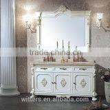 Waterproof Bathroom Furniture Double Bathroom Vanity White Cabinets WTS337