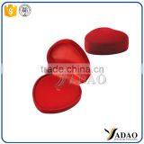 heart shape velvet jewelry packaging box manufacturer