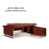 Antique Style Hot Sale Wood Texture Design Office Boss Table From China Furniture thumbnail-2