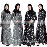 New Arrival Floral Muslim Women Abayas Islamic Clothing