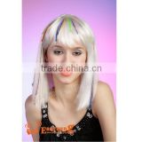 cheap synthetic party hair wigs with highlights color and braids