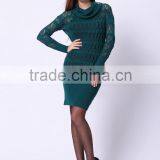 2016 PRETTY STEPS Winter Collections New Fashion Long Sleeve Casual Woman Dress High Neck Knitted Dress thumbnail-1
