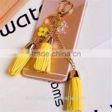 Luxury Leather Tassel Car Keychain thumbnail-3