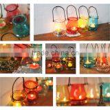 Portable Garden Lantern Candle Glass Outdoor Christmas Decor Lantern thumbnail-3