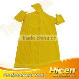 High Quality Yellow Clear PVC Vinyl Raincoat