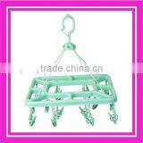 16 Clips Rectangle Plastic Clothes Peg Hanger Rack Clothes Hanger thumbnail-1