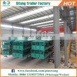 for Container Transport 40' Platform 3 Axles Used Flat Trailers for Sale thumbnail-1
