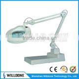 Industrial Magnifying Glass and Lamp Desktop