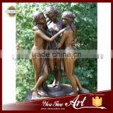 Life Size Bronze Three Goddess Female Statues