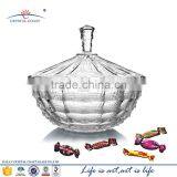 Round Glass Candy Jar Crystal Glass Jar With Glass Lid thumbnail-1