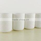 Custom Design Emboss Ceramic Candle Holder,tea Light Candlestick thumbnail-5