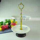 Porcelain 2-tiers Cake Plates thumbnail-1