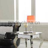 Marble Top Stainless Steel Leg Coffee Table Side Table B105 thumbnail-2