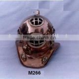 diving helmet made in brass and copper