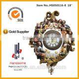 18 Inch Hot Sales Resin Clock 3d Last Supper Carving Wall Art Hanging Decoration