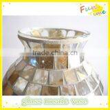 Table Centerpiece Handmade Golden Stemmed Antique Art Deco Glass Vases thumbnail-2