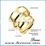 Custom Made Ladies Stainless Steel Rings Gold Plated thumbnail-4