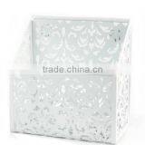 Flower Pattern Metal Punched Magnetic Desk Organizer Pen Holder thumbnail-2