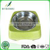 Serviceable Fashionable Ecological Bamboo Fiber Square Pet Bowl