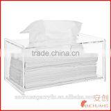 Modern Clear Acrylic Bathroom Facial Tissue Dispenser Box Cover / Decorative Napkin Holder thumbnail-2