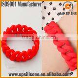 Colorful Fluorescent Braided Silicone Bracelets Silicone Chain Bracelet thumbnail-2