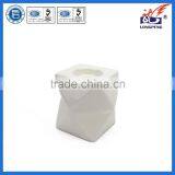 Eco-Friendly Elegant White Knitted Decorative 3D Candle Holders,Ceramic Tealight Candle Holders thumbnail-1