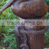 Bronze Pelican on Dock Statue thumbnail-2