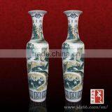 Fine On-glazed Floor Standing Vases With Great Wall Pattern Chinese Floor Vases thumbnail-1