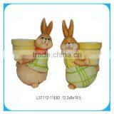 Decorative Easter Rabbits Flower Pot thumbnail-1