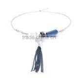 Assorted Geometric Beads Chain Necklace Long Chain Tassel Necklace thumbnail-5