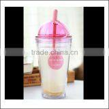 12oz High Quality With Handle in PP Plastic Coffee Mug Cup Take Away With Lid and Straw,custom Coffee Cup Plastic Coffee Mug Cup thumbnail-2