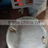 Vintage Round Aluminum Saucer Sled Metal Snow Disc w/ Canvas Strap Handles 25" thumbnail-4