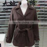 2017 Ladies Long Wool Coats With Big Collars thumbnail-1