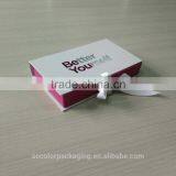 High Quality Luxury Beautiful Custom Logo Ribbon Magnet Folding Boxes thumbnail-2