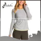 Wholesale Custom Ladies Yoga Clothes Custom Fitness Long Sleeve Sport Shirt thumbnail-1