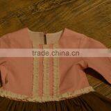 Pink&gray Girls Boutique Smocked Baby Dresses thumbnail-2