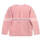 High Quality Custom Plain Blank Navy Blue Knitted Kids Girls Cardigan Sweaters thumbnail-4