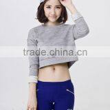 Custom Womens Long Sleeve Sweatshirt, Ladies Crop Top, Crewneck Sweatshirt thumbnail-1