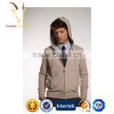 High Quality Men Cashmere Zip Hooded Sweater thumbnail-3