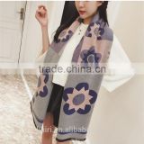 2016 Luxury Brand Cashmere Scarf For Women Sunflower Pattern Pashmina Cashmere Shawls Winter Women Blanket Scarf