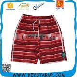 Red Stripe Digital Printing Kids Board Shorts in 100% Polyester Fabric thumbnail-1
