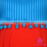 Lake Little Girl Clothing Plain Blue And Red Halter Infant Newborn Pom Blank Bodysuit Baby Romper thumbnail-3